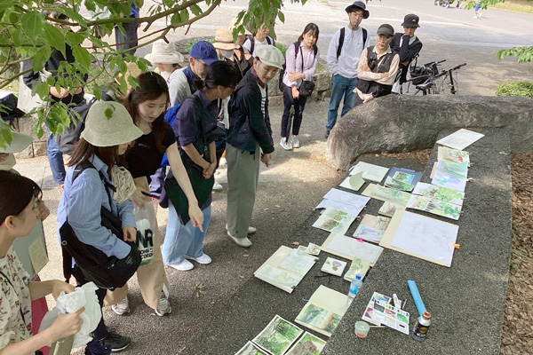 イラストスクール　マサモード　スケッチ　大阪城公園